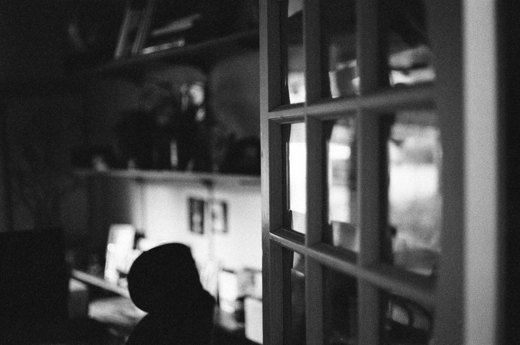 A shot of a relative's studio. Shot at 3200, and developed at 3200 by the Darkroom.