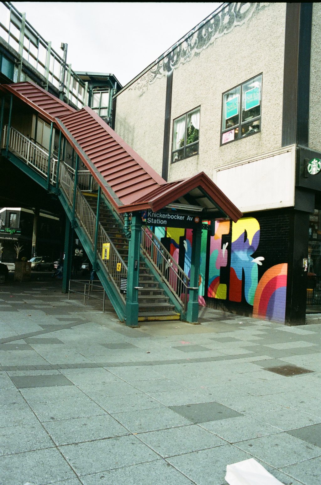 March 22, 2025 CORRECTION: Outside of Knickerbocker Ave M Train Station, Knickerbocker Ave, Bushwick, Brooklyn, NY