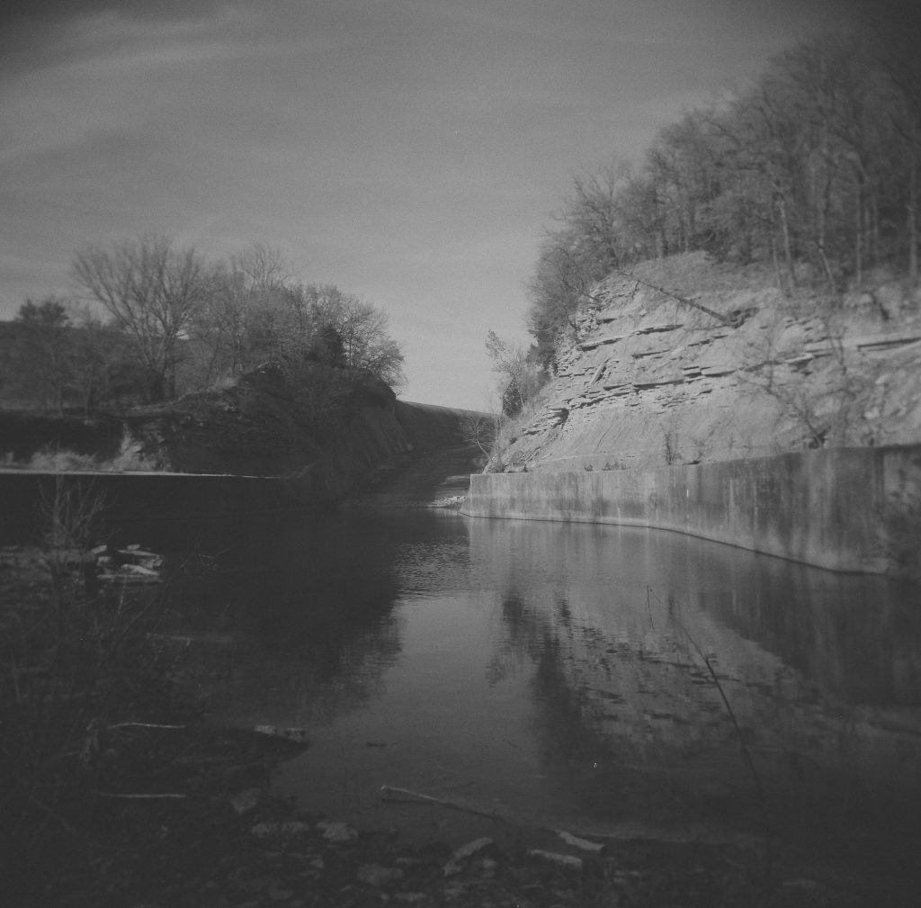 Shot with a Holga 120N (with a Tiffen 49mm Red Filter installed.)