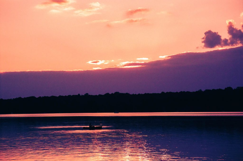 "Sunset Lake" Taken at The Boat House in VA. Shot on Pentax IQZoom 160.