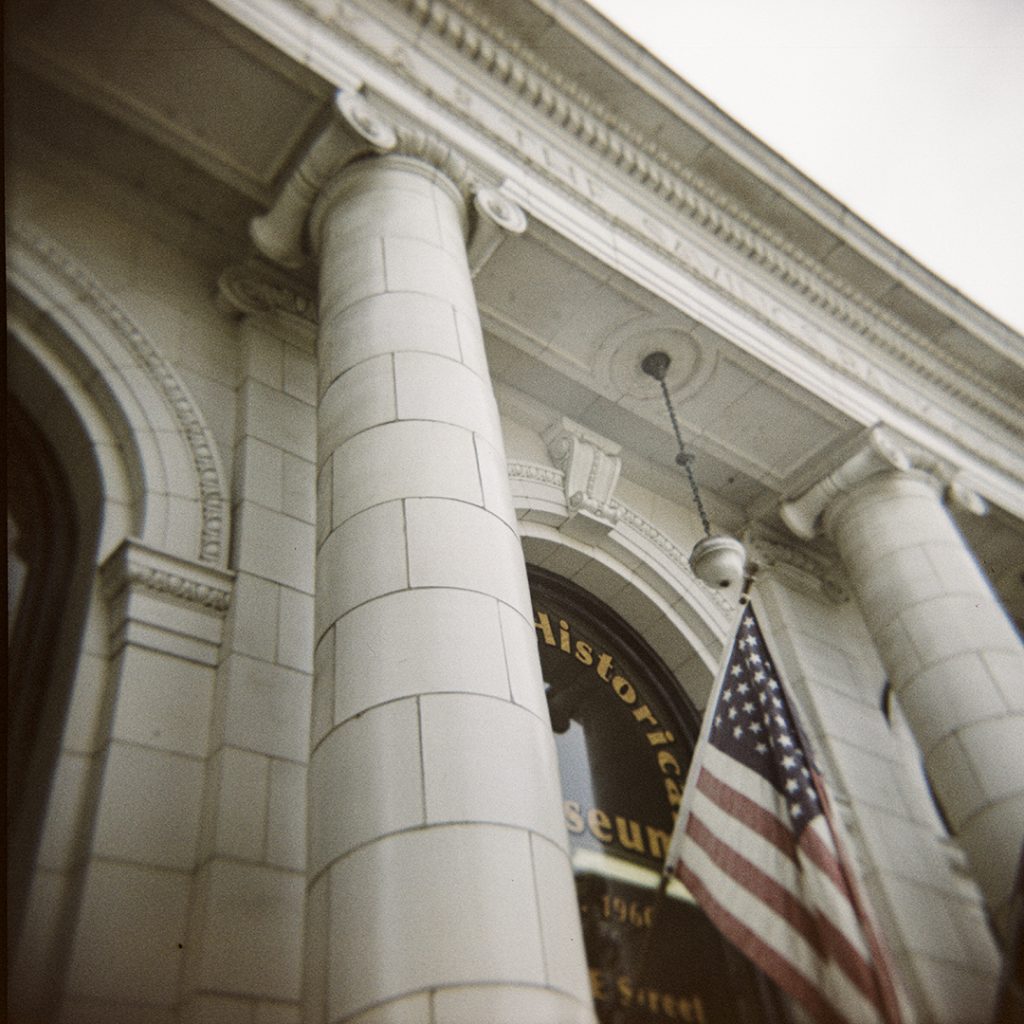 Clark Museum entrance, Eureka, CA. Holga 120GCFN.