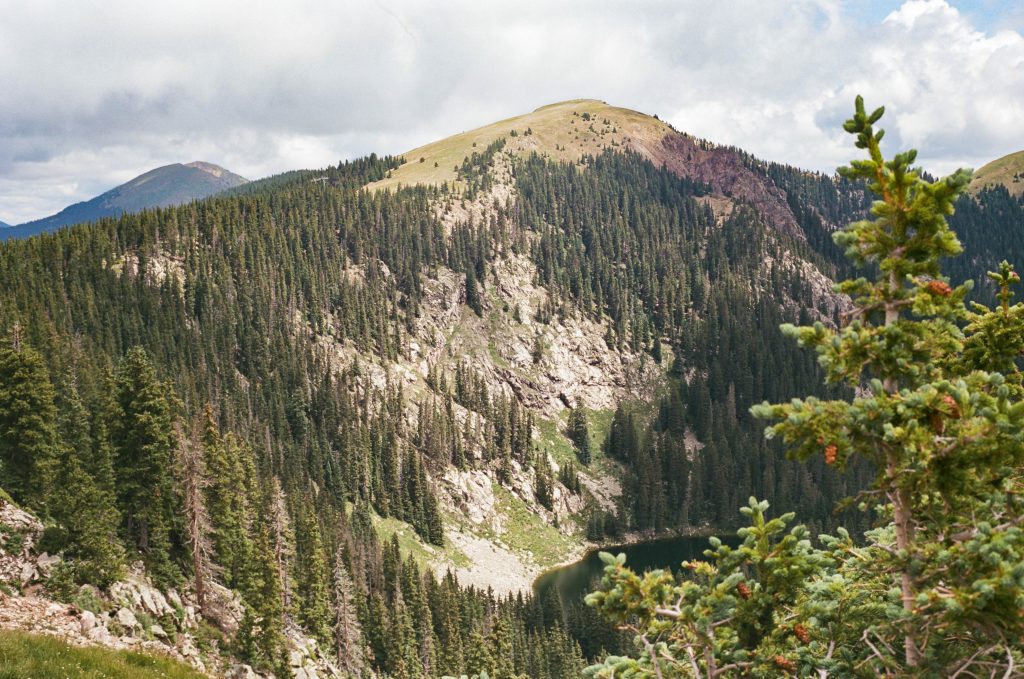View of Deception Peak in Santa Fe, New Mexico taken with a Kodak Retina IIIC camera using a 50mm lens and Kodak Ektar 100 film.