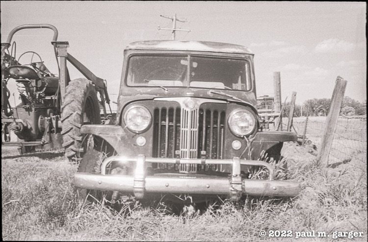 Old Willys. Kodak Retina Ib camera, Kodak Tmax 400 film and caffenol developer.
