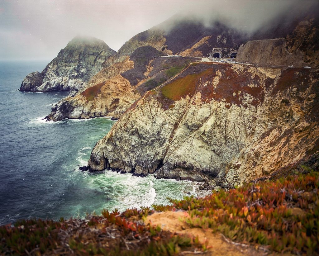 Pentax 67 with 55mm f4. Pacifica, CA near Devil’s Slide.