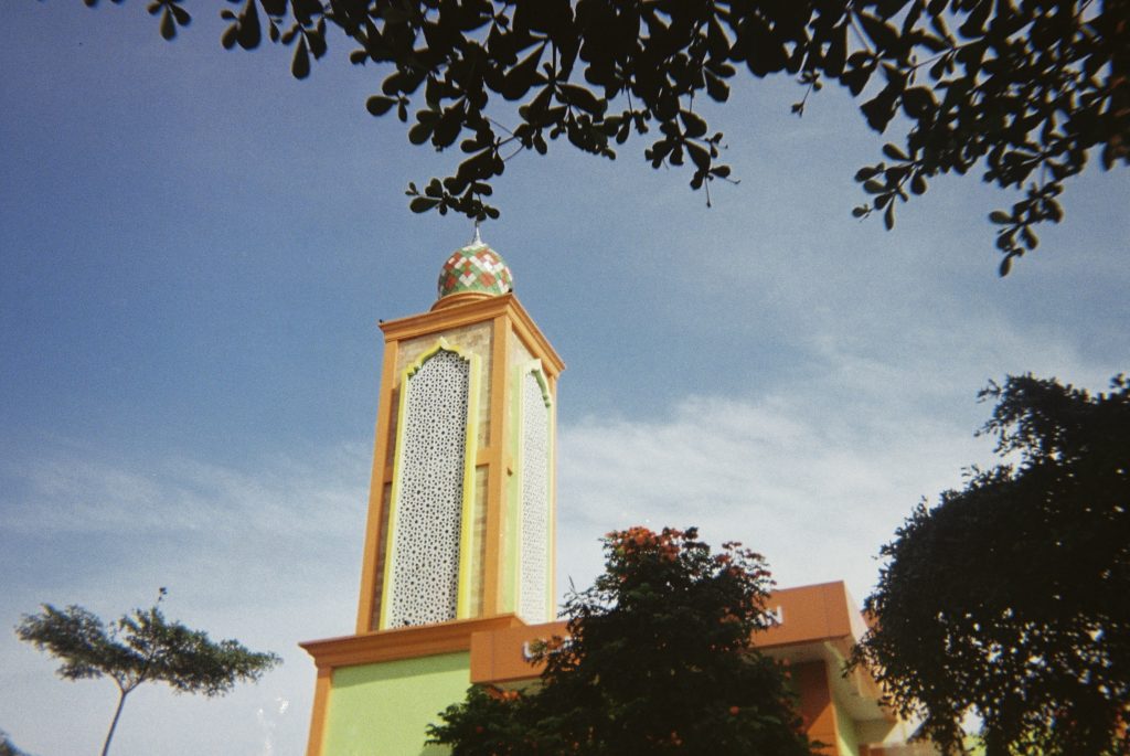 Yashica MF-1 with Kodak Ultramax 400. mosque tower