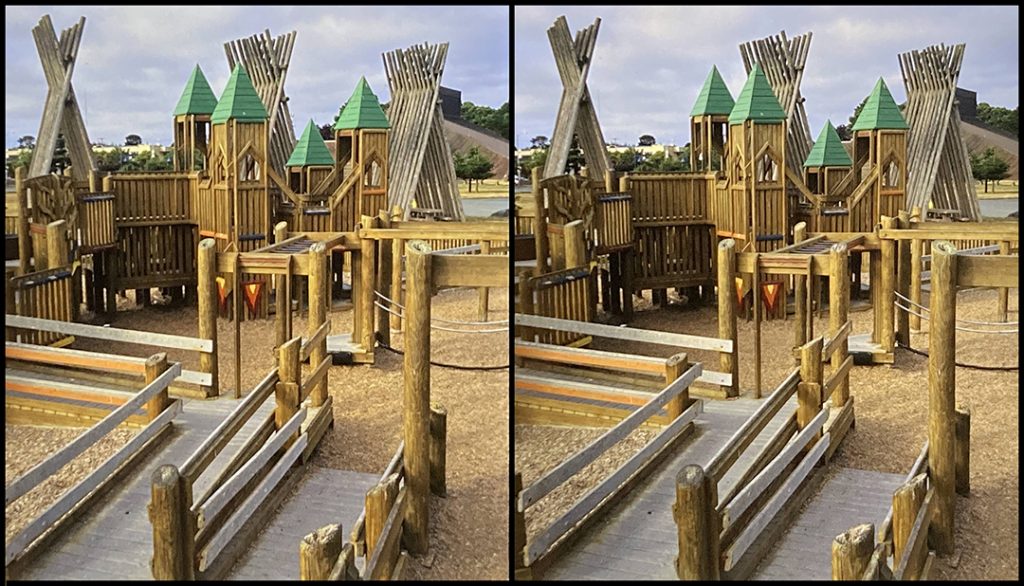 Stereo Image (Cross-Eyed View), f/2.8 Realist Stereo Camera.