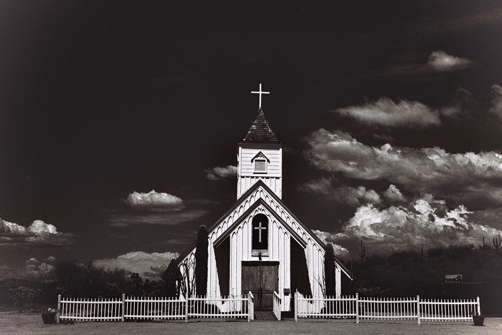 Elvis was "married" here in a movie called "Charro!" Leica M-3, 50cm DR, orange filter