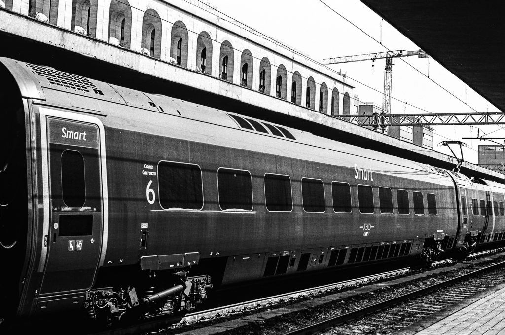 Train station, Rome, Italy October 2023. Minolta srt200