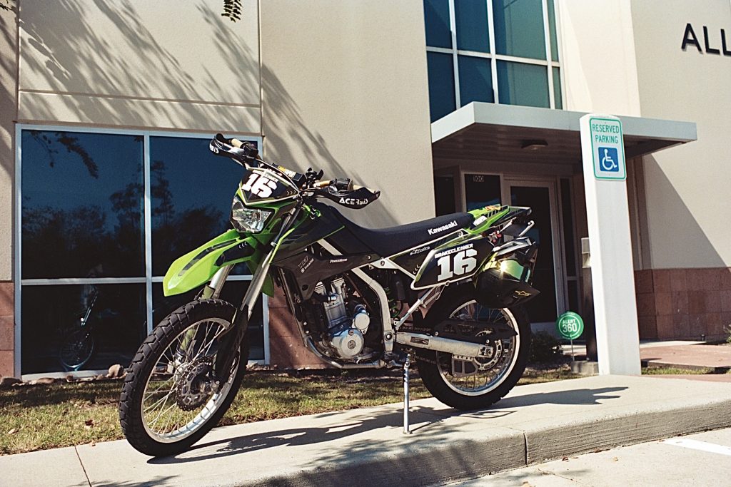 Bike in the handicap spot
