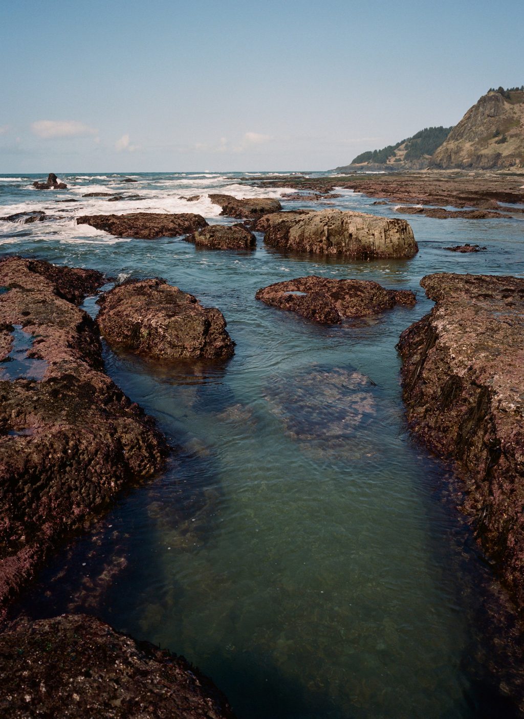 FujiFilm 645wi Portra 400. Otter Point, OR