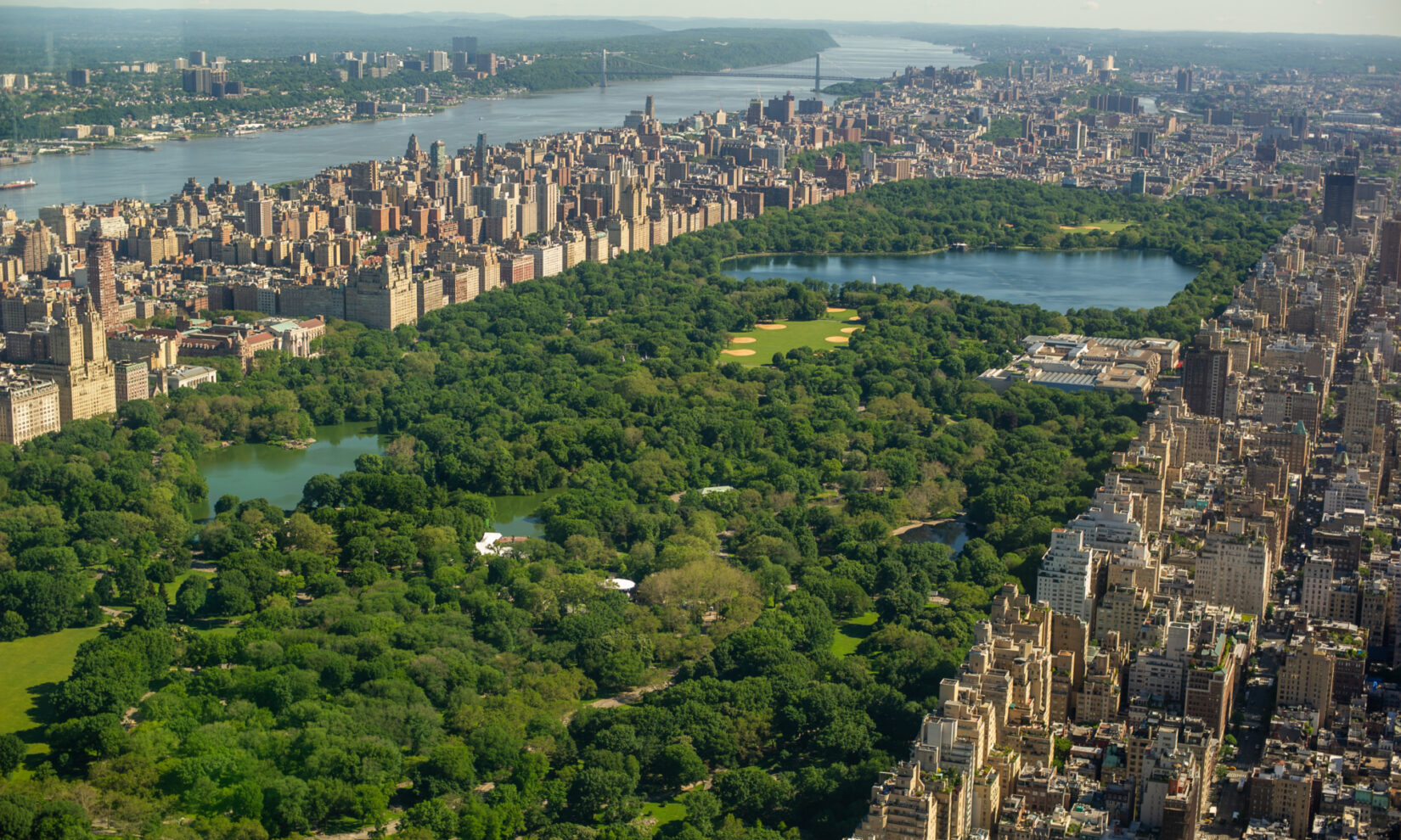 Aerial view of the Park, looking north