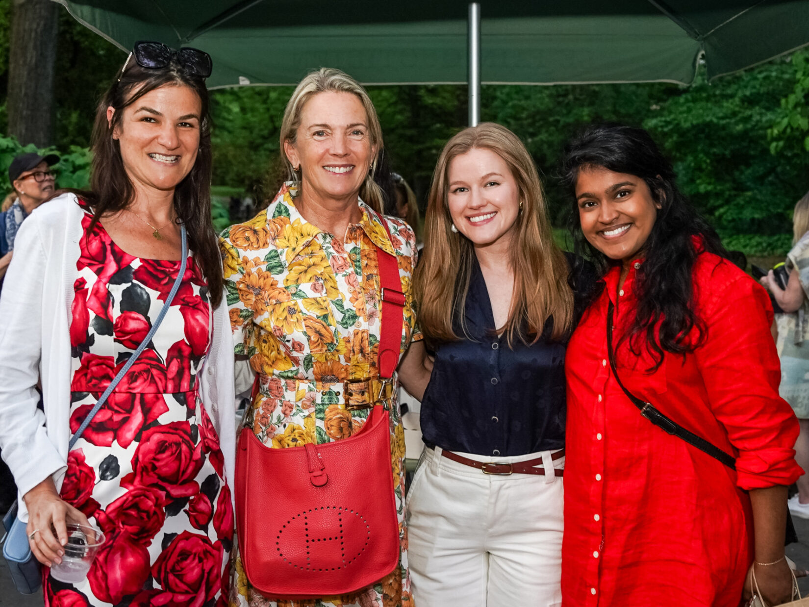 Members of the Women's Committee pose in Central Park, New York City