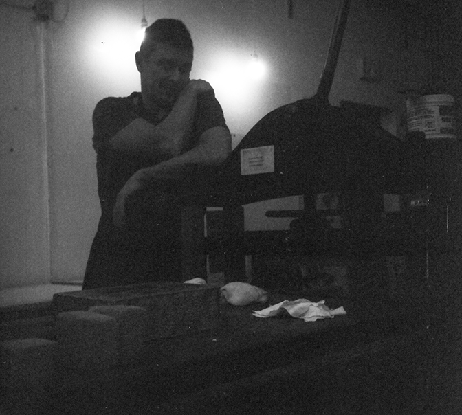 Shot with a Kodak Duaflex II (120 modified for 620 spool). Myrtle Press, Lithography Class, Sacramento