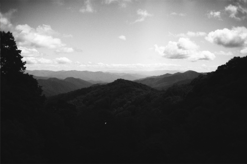 Smoky Mountains. Nikon F3HP, Nikkor 35mm f1.4, PANF Plus box.